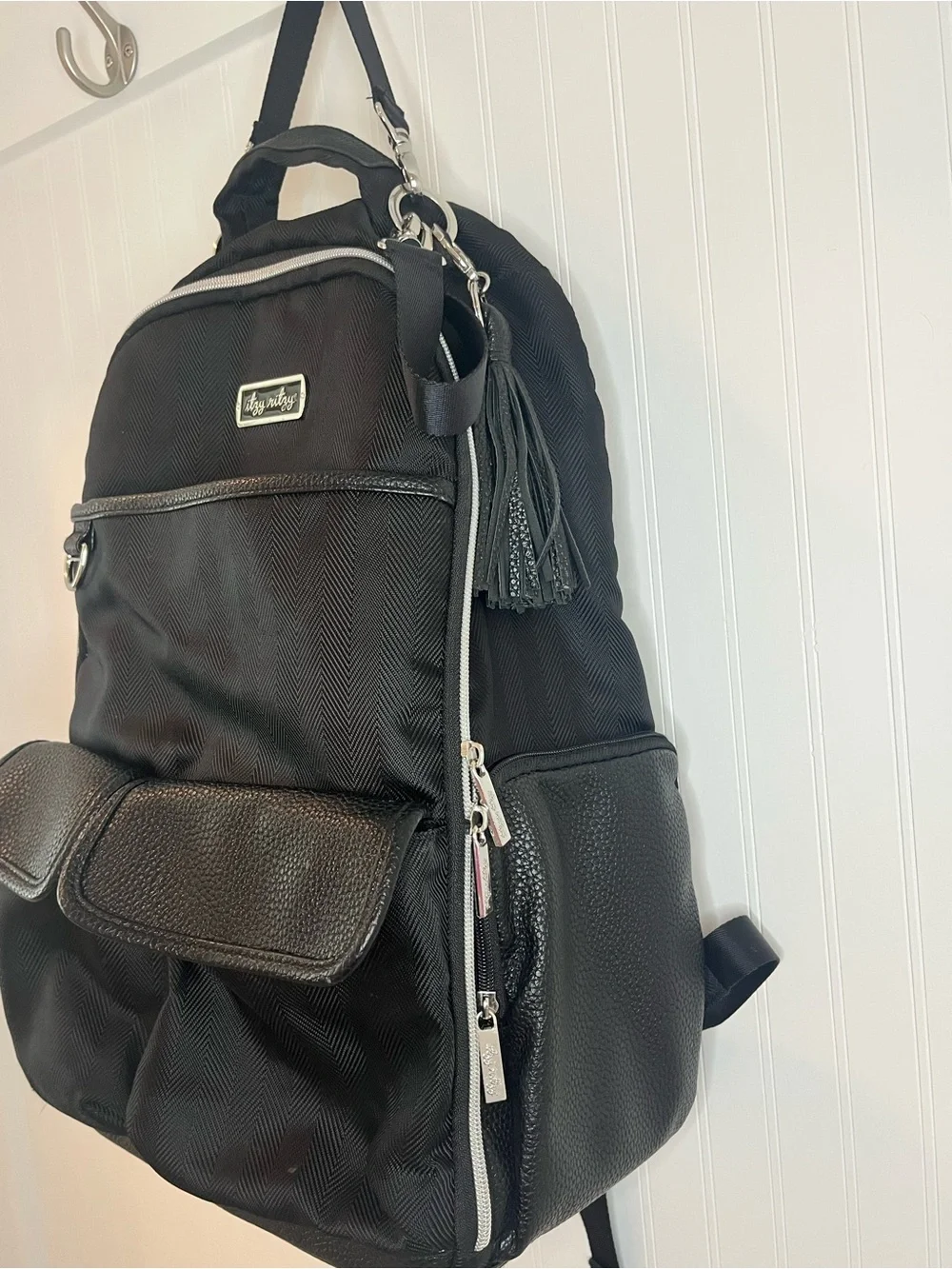 Itzy Ritzy Black Baby Diaper Backpack